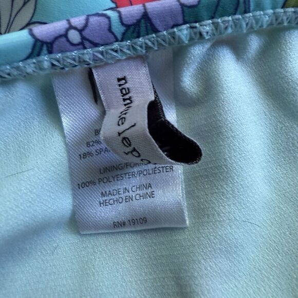 Nanette Lepore Cait Floral Bikini Swimsuit Blue Size 4 NWT - Picture 9 of 11